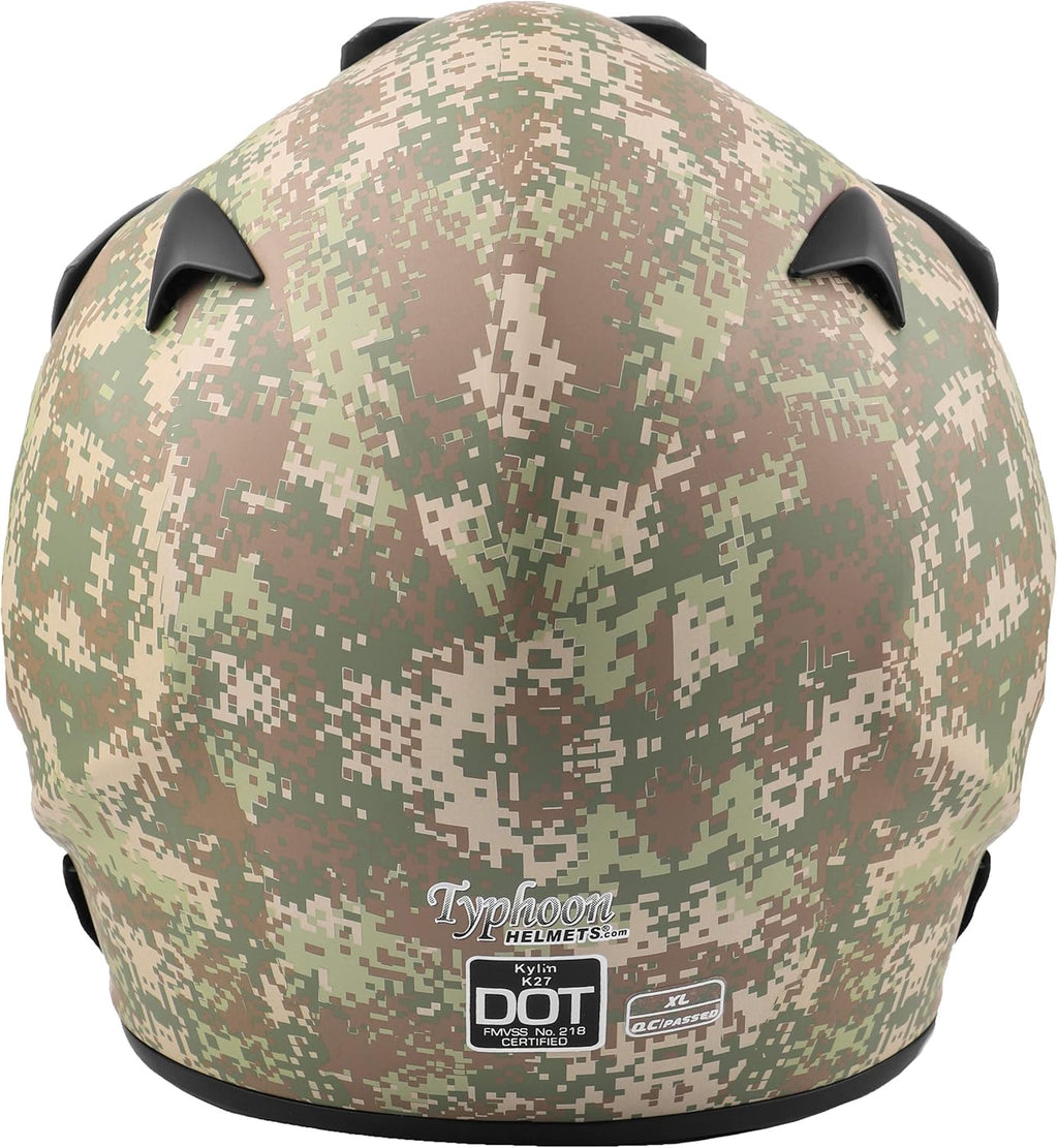 Typhoon ATV Motorcycle Helmet with Goggles & Gloves - DOT Certified Off-Road Racing Protection Gear Set for Adults/Teens - Durable MX Combo Pack