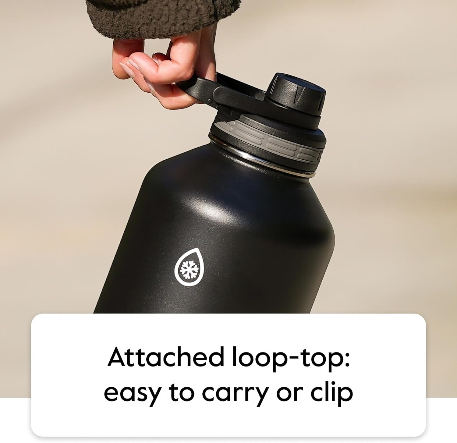 Bottle with Chug Lid & Straw Lid - Insulated Stainless Steel Water Bottle with Leak-Proof Lids - Dishwasher-Safe Reusable Bottle & Lids - Durable Bottle, 2 Straws & 2 Lids - 24 Oz, Cobalt