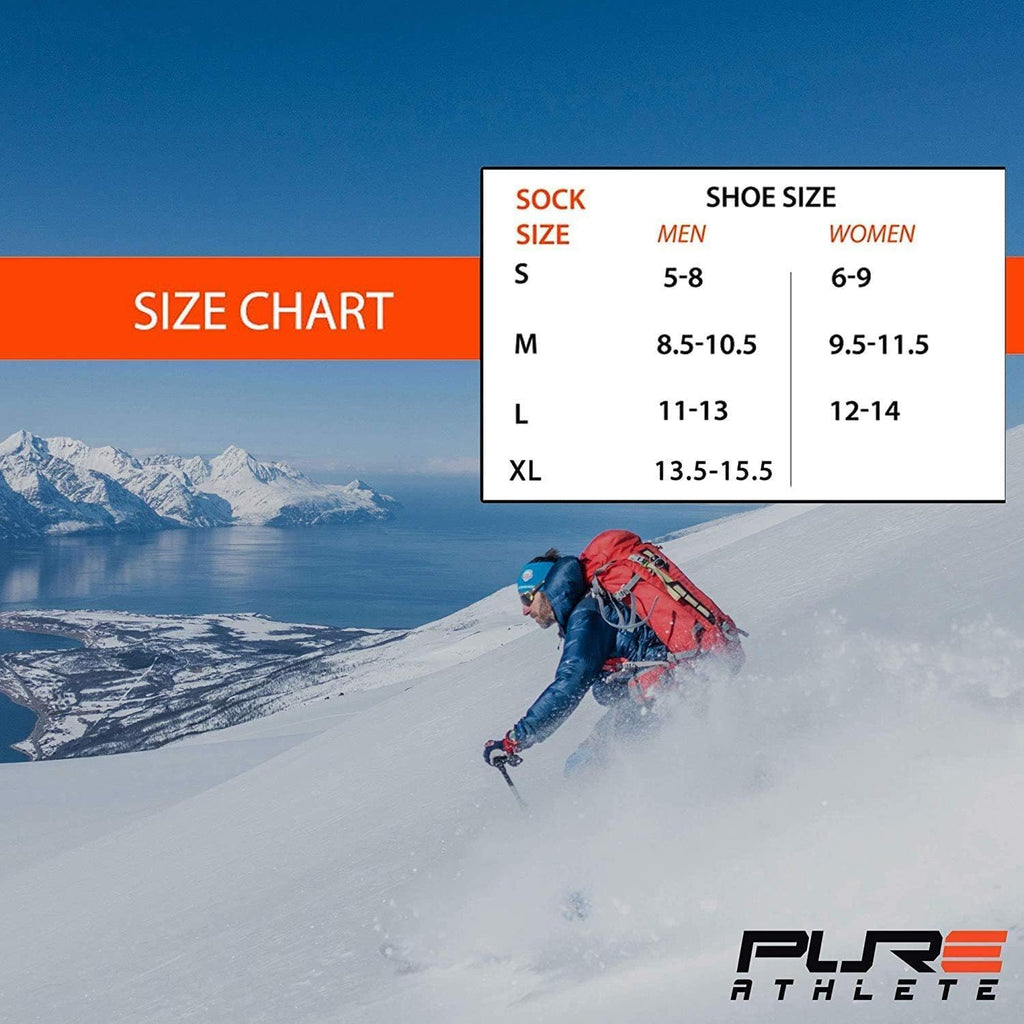 High Performance Wool Ski Socks - Thermal Warm Merino Wool OTC Sock, Men Women